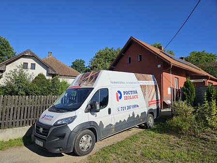 Izolace stropu zděného rodinného domu v Hrbově u Polné